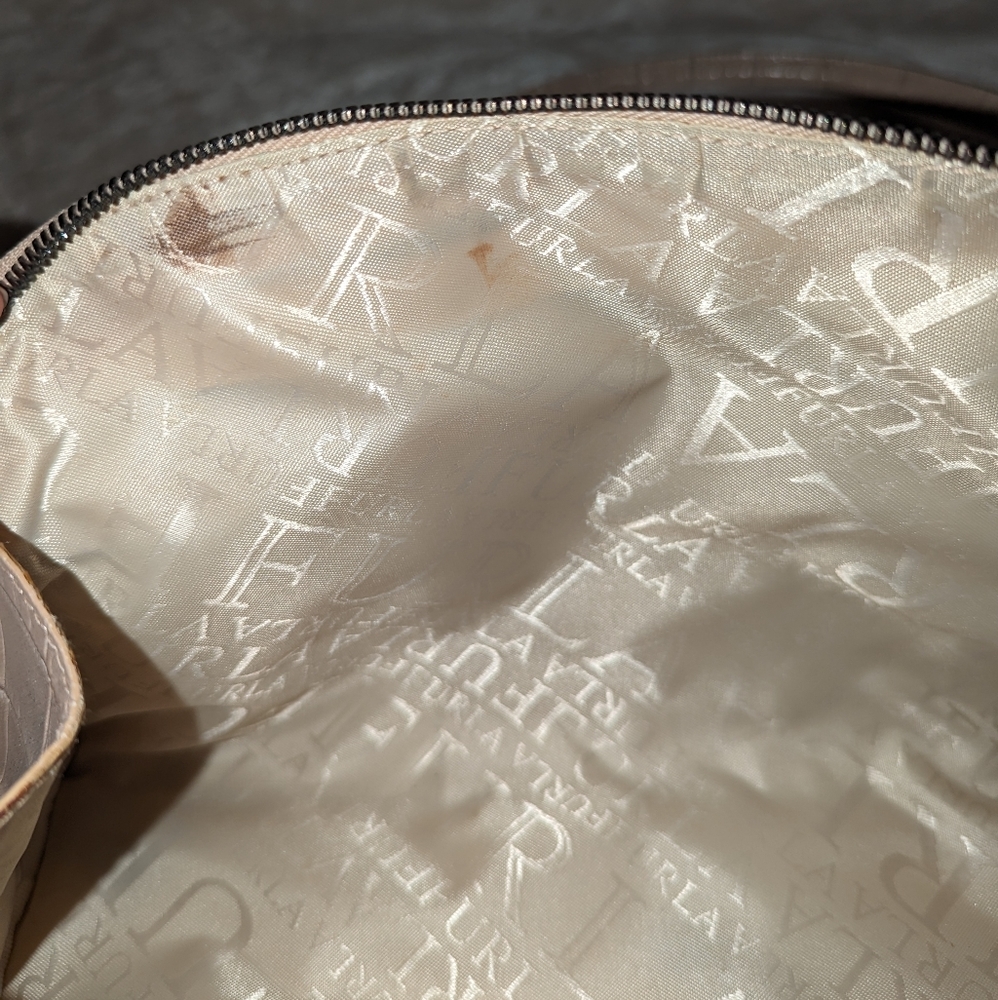 Furla Croc Embossed Beige Leather Satchel - Picture 6 of 15